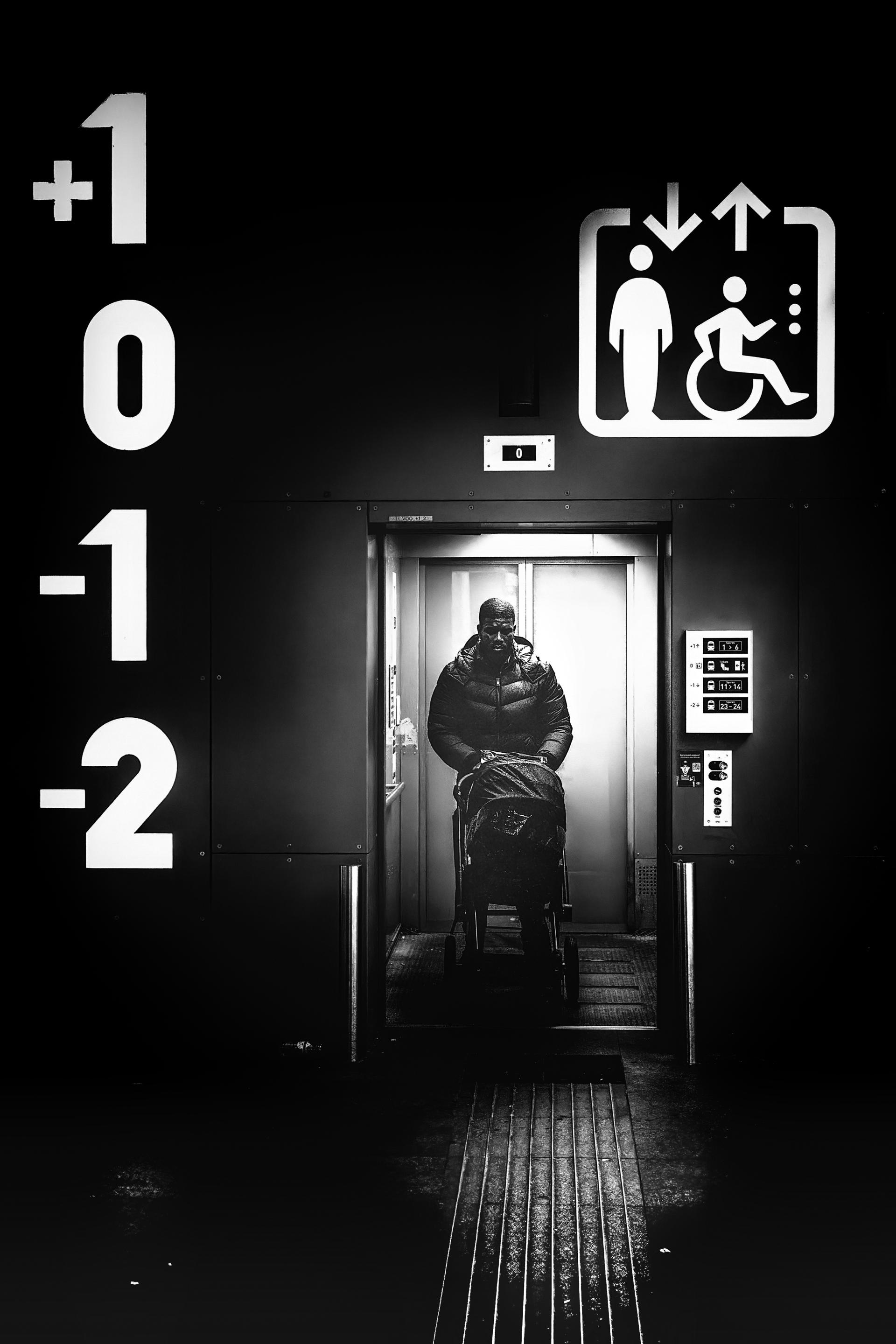 European Photography Awards Winner - B&W Elevator