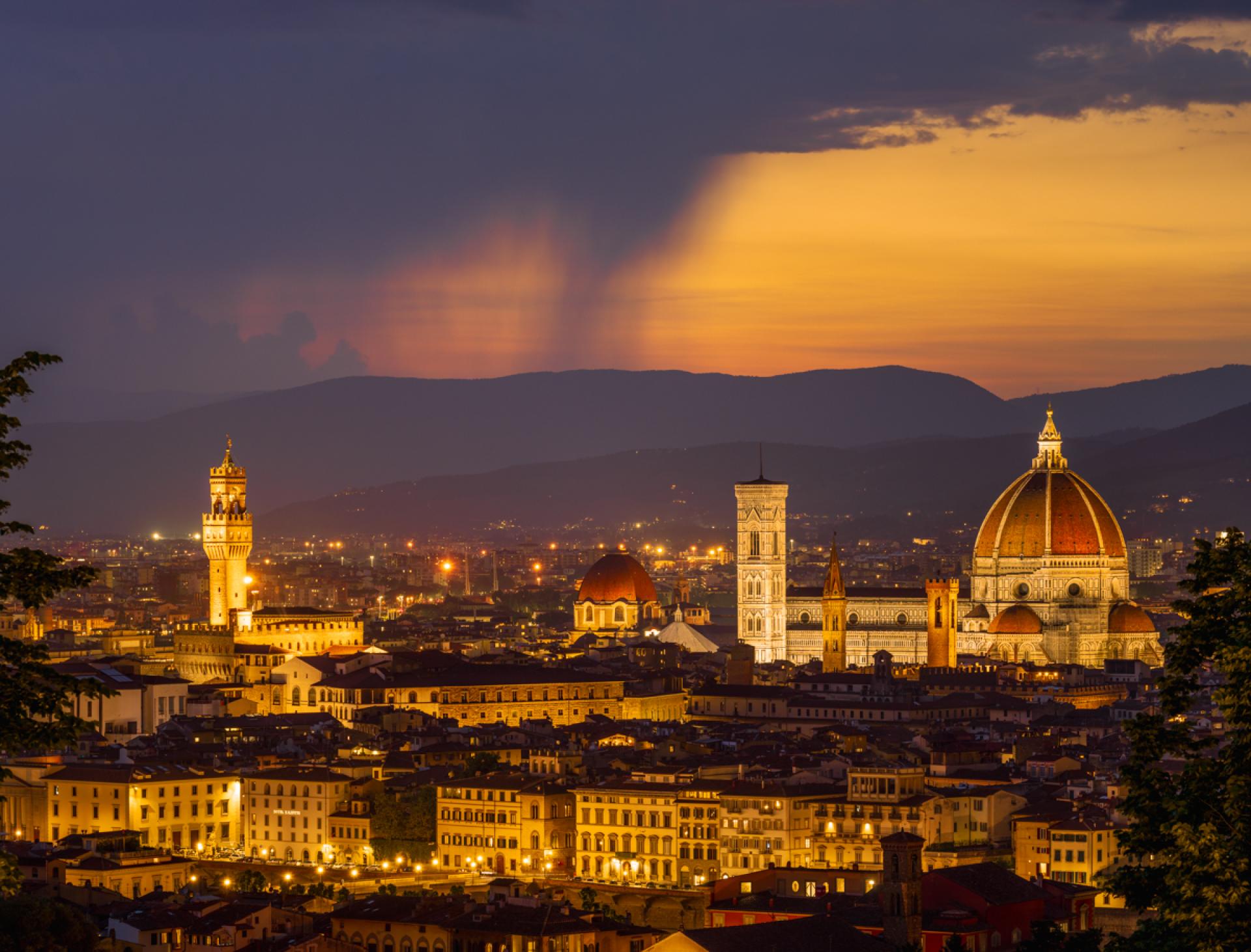 European Photography Awards Winner - Florence's Cathedral View Through Sundown Splendor