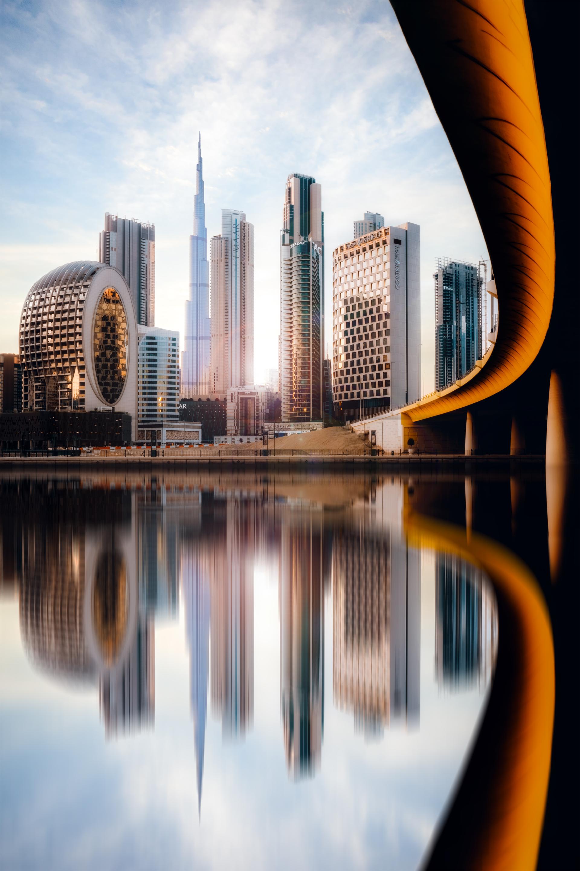 European Photography Awards Winner - Dawn over Dubai Skyline: A Golden City Awakening