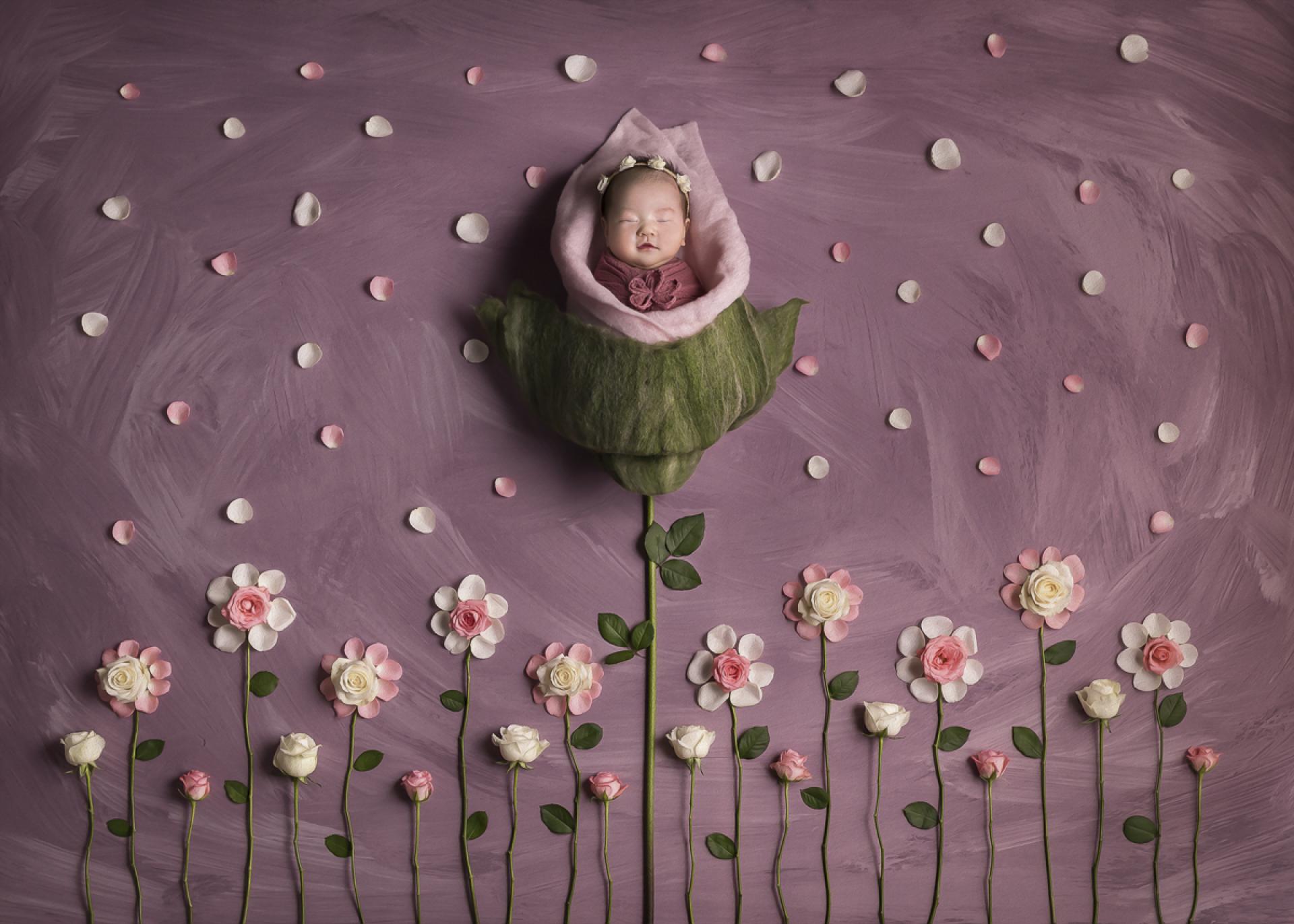 European Photography Awards Winner - The flower of newborn.