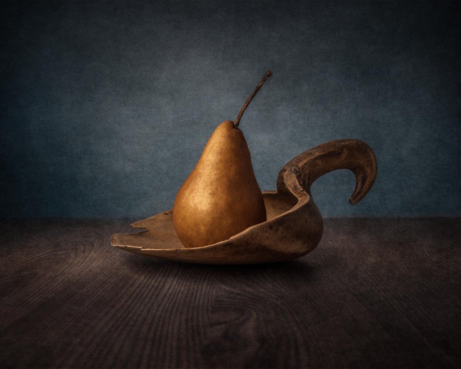 European Photography Awards Winner - Golden Pear in Antique Wooden Ladle