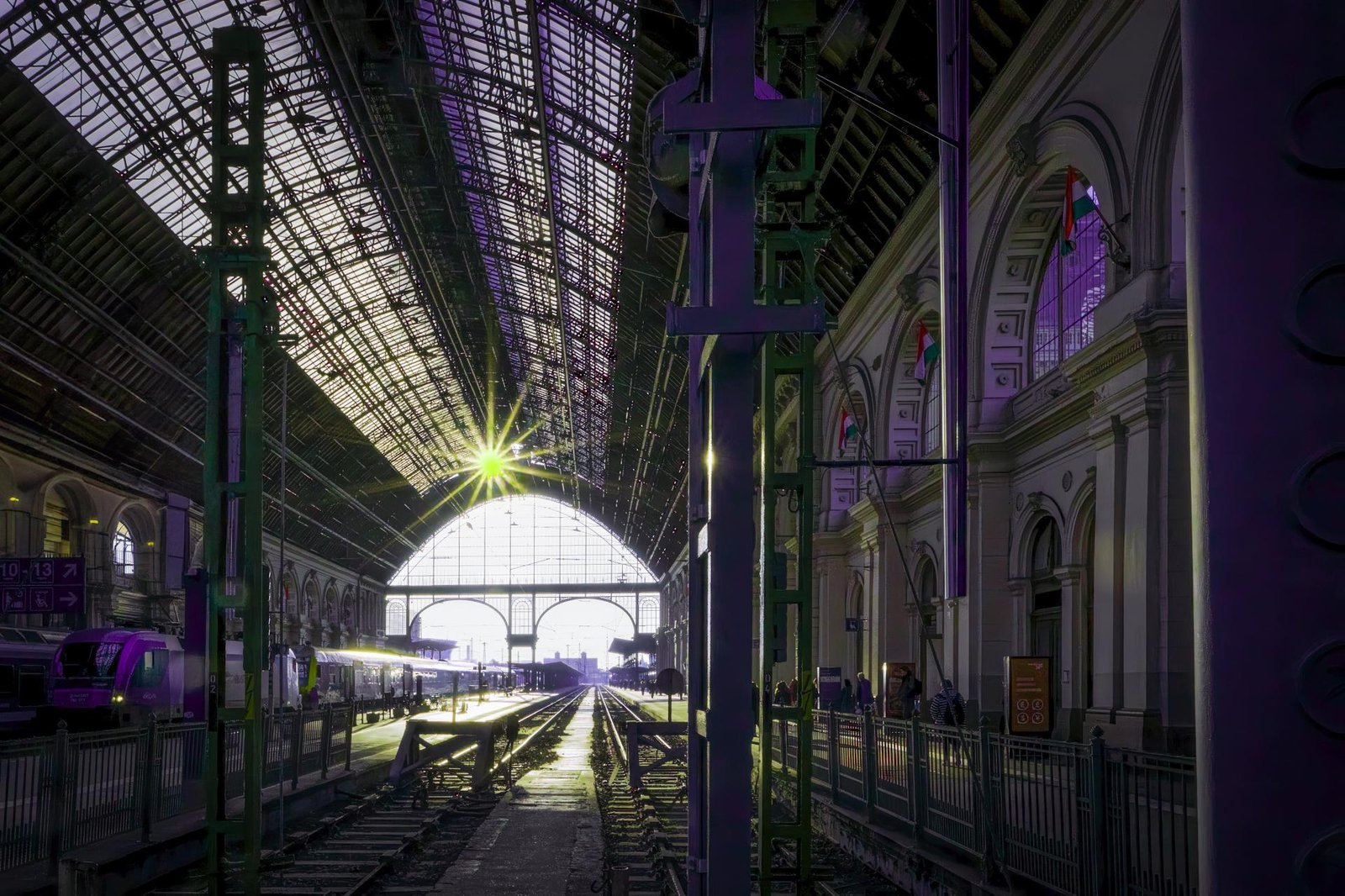 European Photography Awards Winner - Sunburst at Old Budapest Train Station
