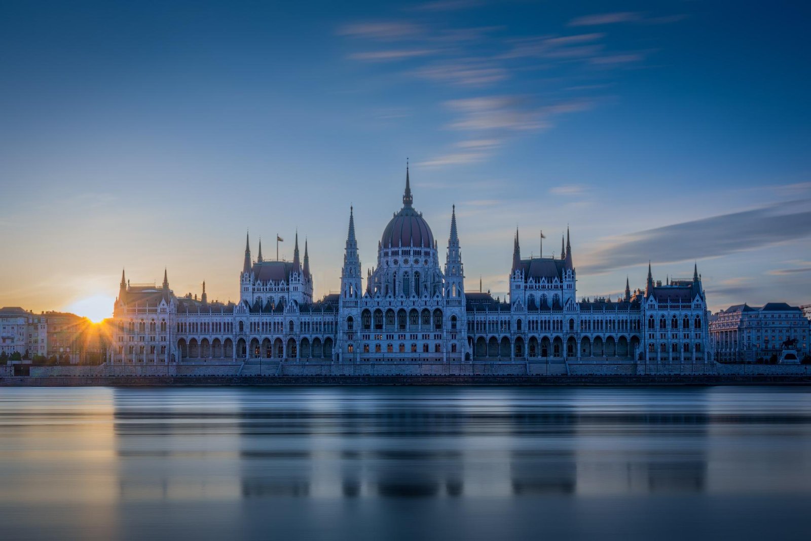 European Photography Awards Winner - Morning Sunburst at Hungary's Parliament Building